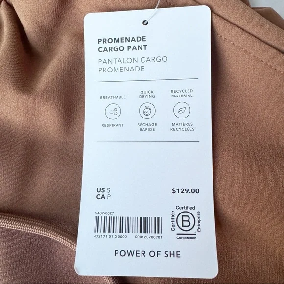 Athleta Promenade High Rise Cargo Pant in Walnut Size Small NWT - Picture 14 of 16
